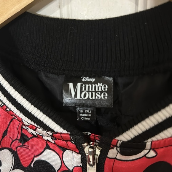 New! Disney Minnie Mouse Zip Up Lightweight Jacket sz XL (16) - Picture 6 of 12